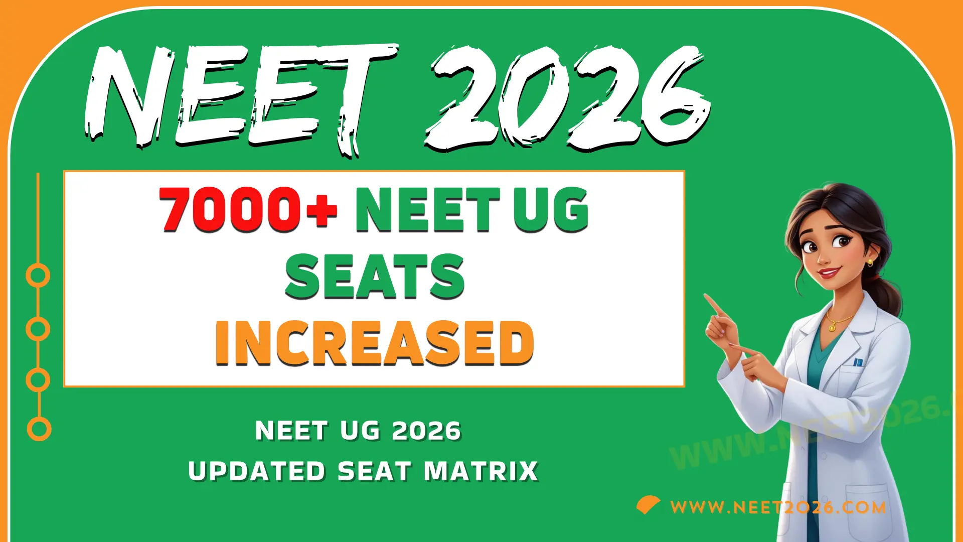 7000+ NEET UG Seats Increased Updated NEET MBBS Seats 2026 NMC Notification 7000+ NEET UG Seats Increased: Updated NEET MBBS Seats 2026 NMC Notification