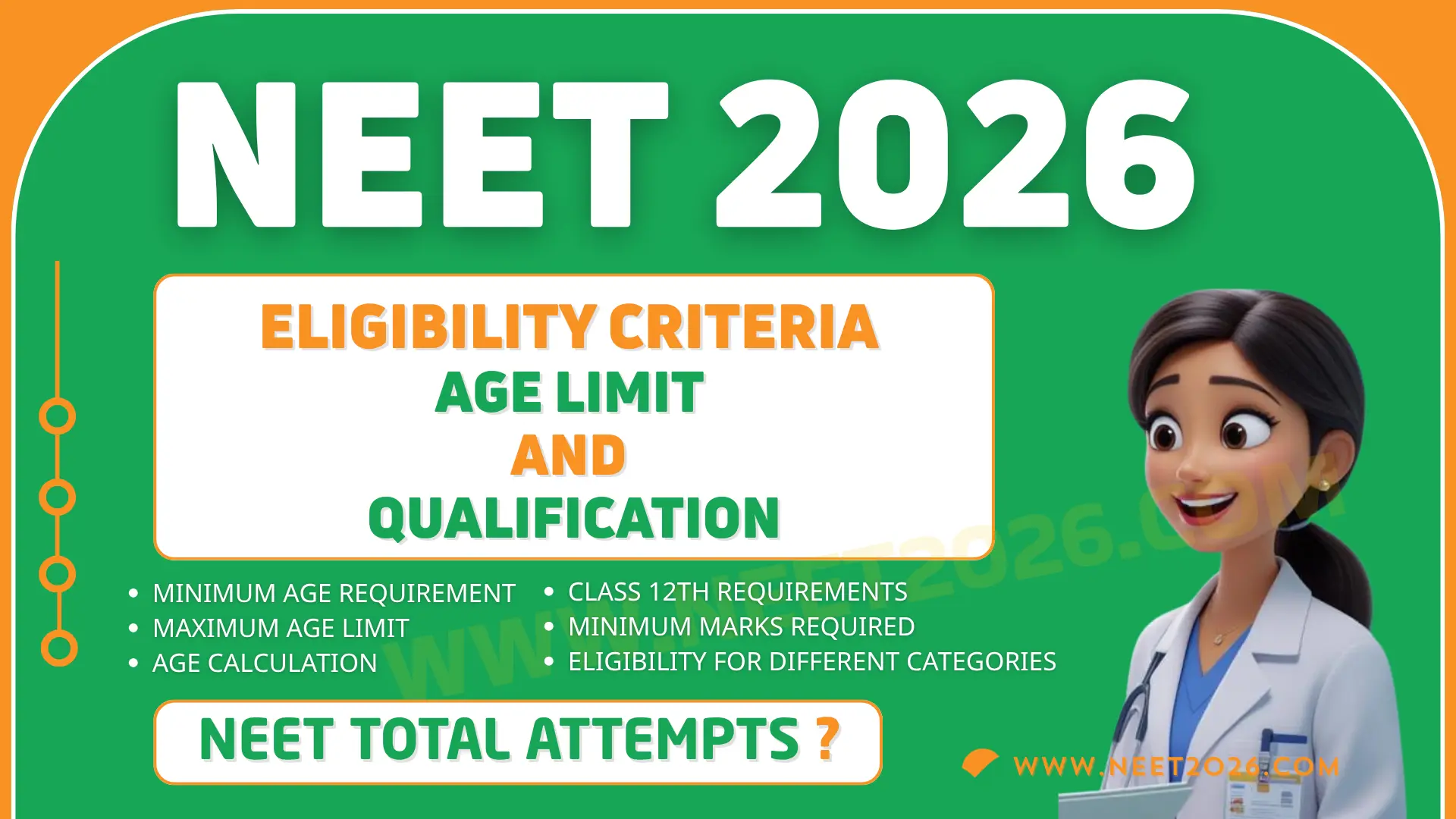 NEET UG 2026 Eligibility Age Limit and Qualification Criteria NEET UG 2026 Eligibility Age Limit and Qualification Criteria
