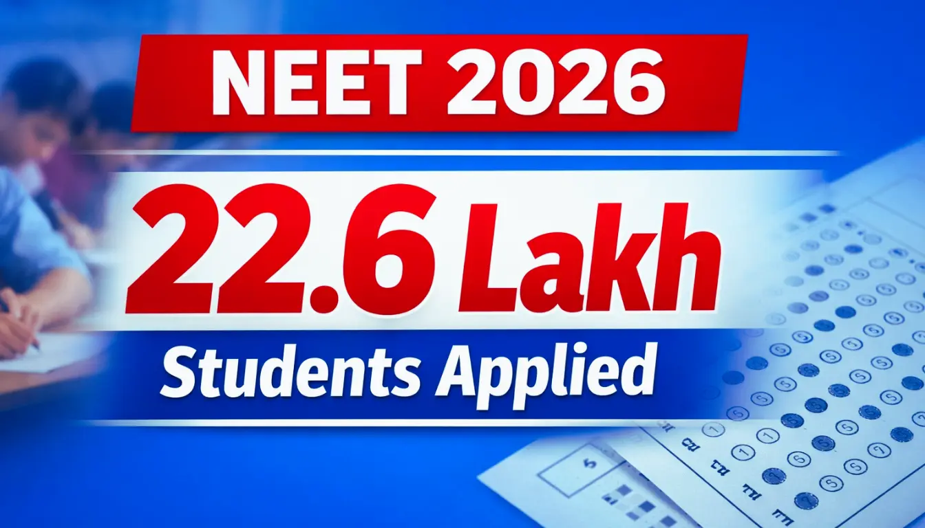 NEET 2026 registration data showing 22.6 lakh students applied